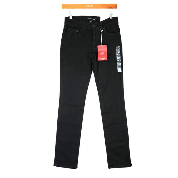 Lucky Brand Jeans Womens 0/25 (27x30.5) Black Sweet Mid Rise Straight Ankle New - Picture 1 of 16
